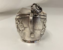 A Japanese silver milk jug, Meiji period, 1868-1912