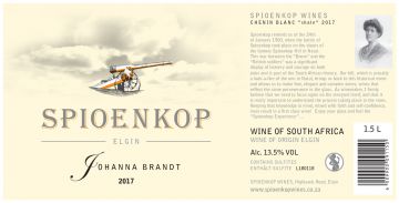 Spioenkop; Johanna Brandt Chenin; 2017; 3 (1 x 3); 1500ml