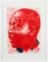 Nelson Makamo; Red Portrait of a Man