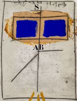 James Coignard; Abstract with 'Deux Bleus'