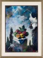 Louis van Heerden; Abstract Still Life with Fruit