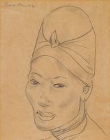 Irma Stern; Portrait of a Woman in a Turban