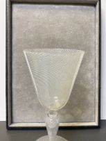 A Venetian 'filigrana' pattern drinking glass, late 19th/early 20th century