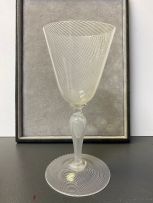 A Venetian 'façon de Venise' winged wine glass, 19th century