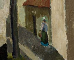 Gregoire Boonzaier; A Street Scene in Cornwall