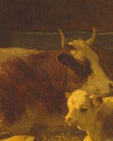 Friedrich Voltz; Cattle in a Stable