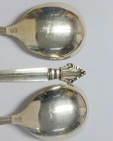 A Georg Jensen silver 'Acanthus' pattern flatware service, designed by Johan Rohde, 1915 - 1919, .925 sterling