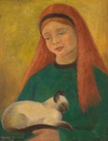 Nerine Desmond; Girl with Cat