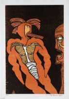 Cecil Skotnes; 24 woodcuts from the The Assassination of Shaka portfolio