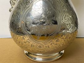A Victorian silver water pitcher, Robert Hennell III, London, 1863