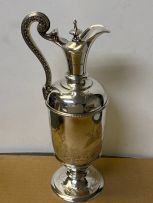 A Victorian silver claret jug, S Smith & Son, London, 1867