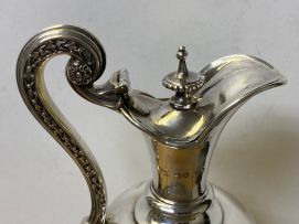A Victorian silver claret jug, S Smith & Son, London, 1867