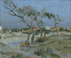 Gregoire Boonzaier; Trees and Houses, Kommetjie