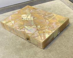 A Victorian mother-of-pearl card case