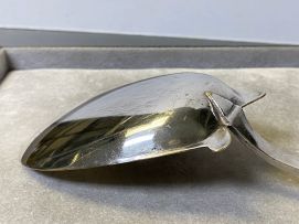 A Danish silver-plated serving spoon, early 20th century