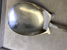 A Danish silver-plated serving spoon, early 20th century