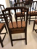 A set of twelve George III style mahogany chairs, 20th century