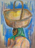 Peter Clarke; Woman with Basket