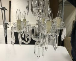 A Waterford crystal five-light chandelier, modern