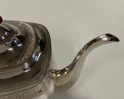 A George III silver teapot, Stephen Adams, London, 1806