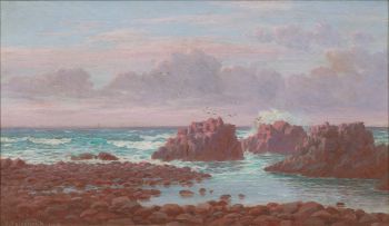 Jan Ernst Abraham Volschenk; Coast Scene - Stillbay near Riversdale