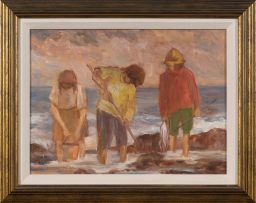 Amos Langdown; Children in a Rock Pool