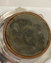 A pair of electroplated wine coasters, Elkington & Company, 20th century