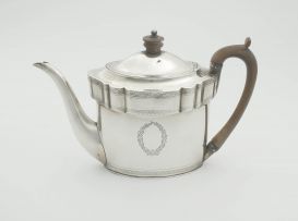 A George III silver teapot, John Emes, London, 1797