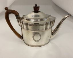 A George III silver teapot, John Emes, London, 1797