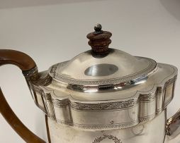 A George III silver teapot, John Emes, London, 1797