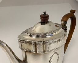 A George III silver teapot, John Emes, London, 1797