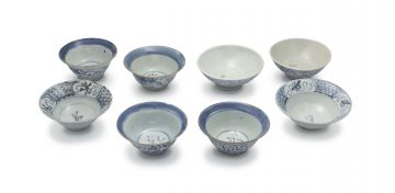 Two Chinese Provincial blue and white bowls, Qing Dynasty, 19th century