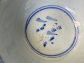 Two Chinese Provincial blue and white bowls, Qing Dynasty, 19th century