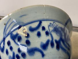 Two Chinese Provincial blue and white bowls, Qing Dynasty, 19th century