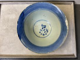 Two Chinese Provincial blue and white bowls, Qing Dynasty, 19th century