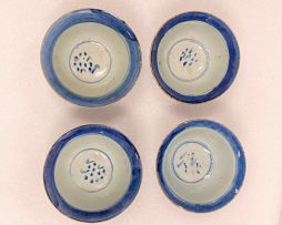 Two Chinese Provincial blue and white bowls, Qing Dynasty, 19th century