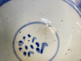 Two Chinese Provincial blue and white bowls, Qing Dynasty, 19th century