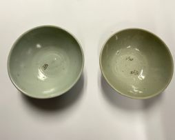 Two Chinese Provincial blue and white bowls, Qing Dynasty, 19th century