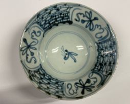 Two Chinese Provincial blue and white bowls, Qing Dynasty, 19th century