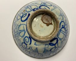 Two Chinese Provincial blue and white bowls, Qing Dynasty, 19th century