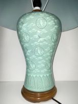 A Korean celadon-glazed vase, mid 20th century