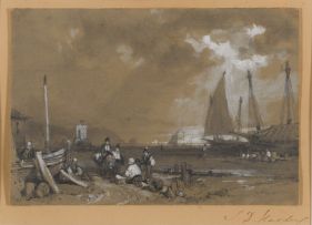 James Duffield Harding; Harbour Scene