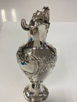 A Victorian silver claret jug, AB Savory & Sons, London, 1859