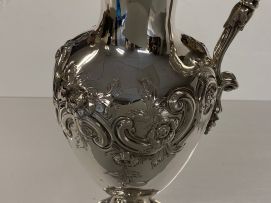 A Victorian silver claret jug, AB Savory & Sons, London, 1859