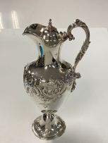 A Victorian silver claret jug, AB Savory & Sons, London, 1859