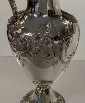A Victorian silver claret jug, AB Savory & Sons, London, 1859