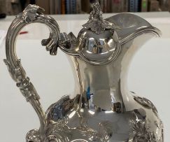 A Victorian silver claret jug, AB Savory & Sons, London, 1859