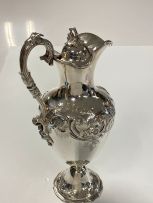 A Victorian silver claret jug, AB Savory & Sons, London, 1859