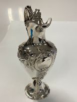 A Victorian silver claret jug, AB Savory & Sons, London, 1859