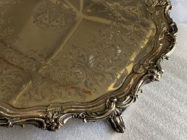 A Victorian silver-plated tray